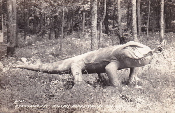 Dinosaur Gardens - Old Post Card View
